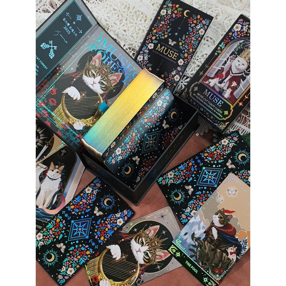 免運 ❤️莉莉塔羅占卜❤️限量 2025年 Muse Cat Tarot 繆斯貓 標準版 塔羅牌卡 偉特 卡牌-細節圖5