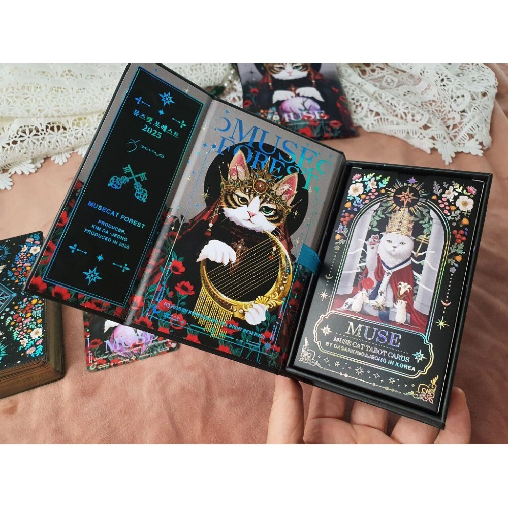 免運 ❤️莉莉塔羅占卜❤️限量 2025年 Muse Cat Tarot 繆斯貓 標準版 塔羅牌卡 偉特 卡牌-細節圖6