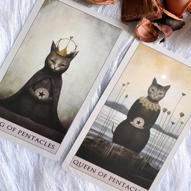 免運 預購❤️莉莉塔羅❤️正版 Cat Tarot 神秘貓塔羅牌 偉特 卡牌 占卜-細節圖4