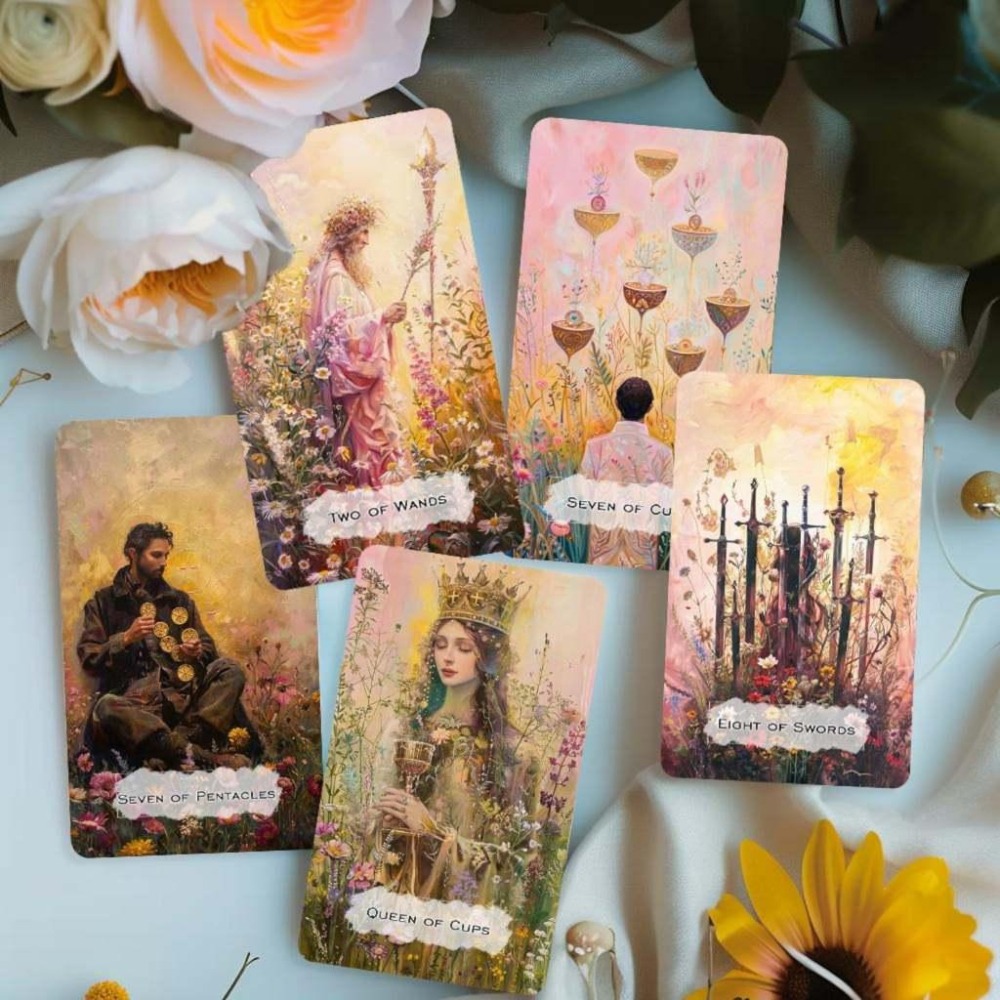 免運 預購❤️莉莉塔羅❤️無牌盒 正版 Springscape tarot 春景塔羅牌卡 偉特 卡牌 占卜-細節圖2