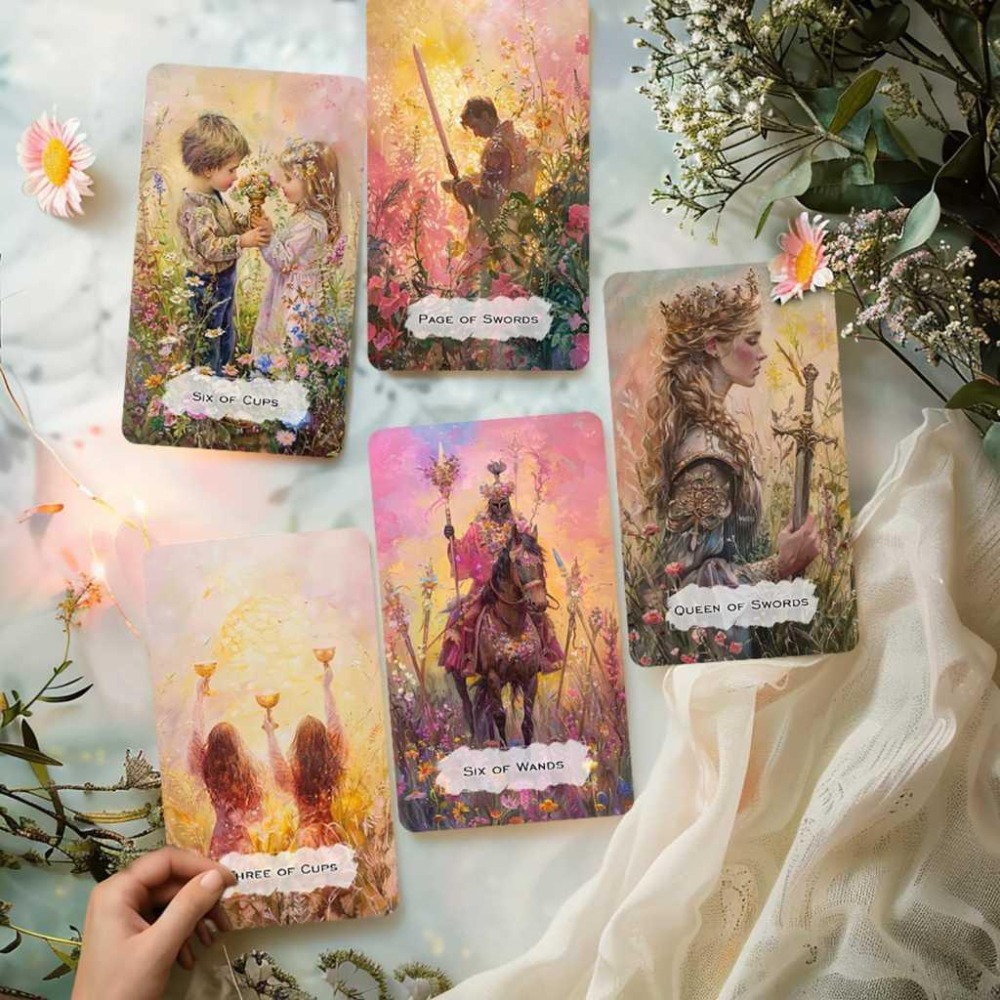 免運 預購❤️莉莉塔羅❤️無牌盒 正版 Springscape tarot 春景塔羅牌卡 偉特 卡牌 占卜-細節圖3