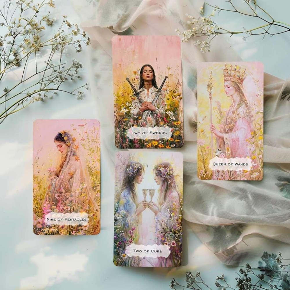 免運 預購❤️莉莉塔羅❤️無牌盒 正版 Springscape tarot 春景塔羅牌卡 偉特 卡牌 占卜-細節圖4