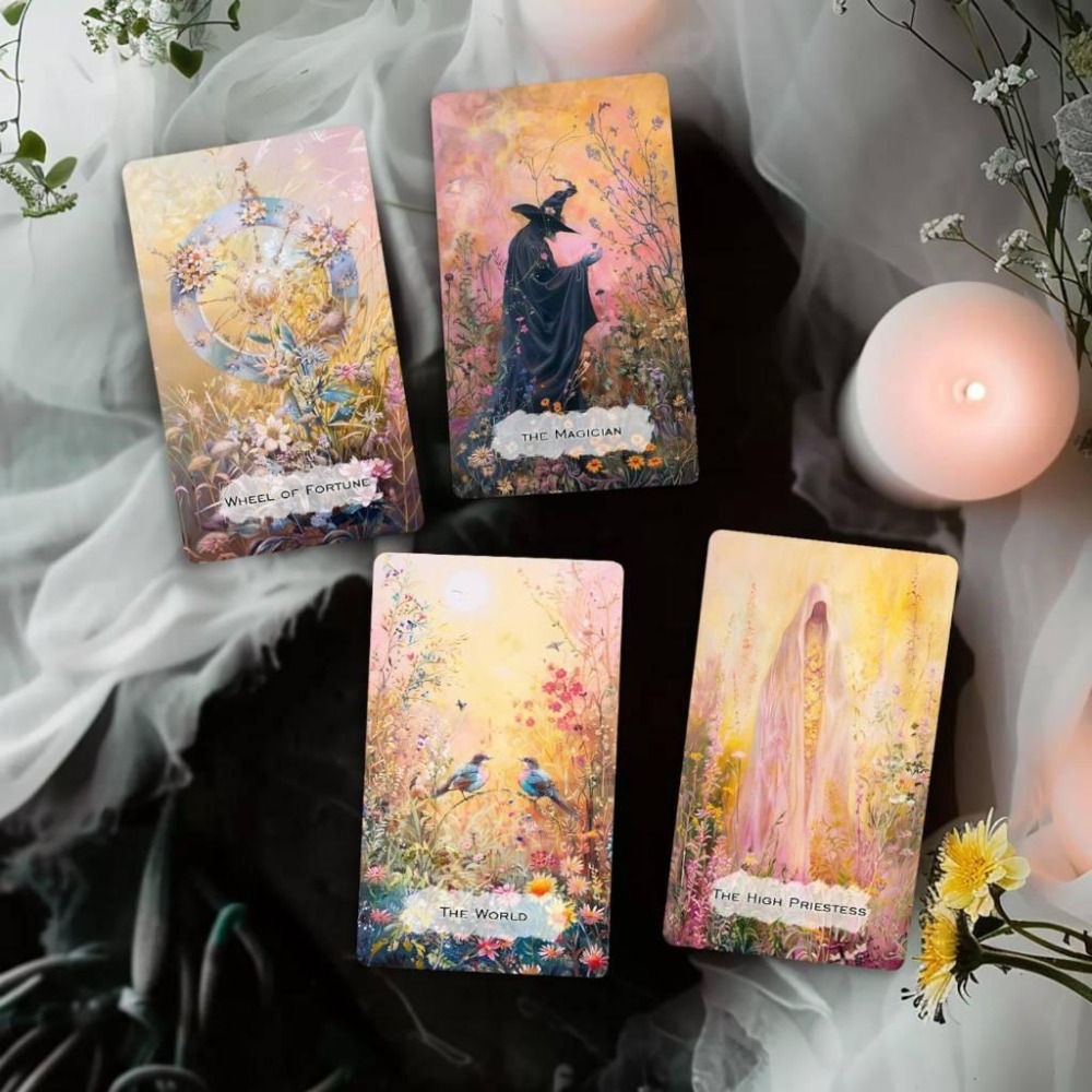 免運 預購❤️莉莉塔羅❤️無牌盒 正版 Springscape tarot 春景塔羅牌卡 偉特 卡牌 占卜-細節圖6