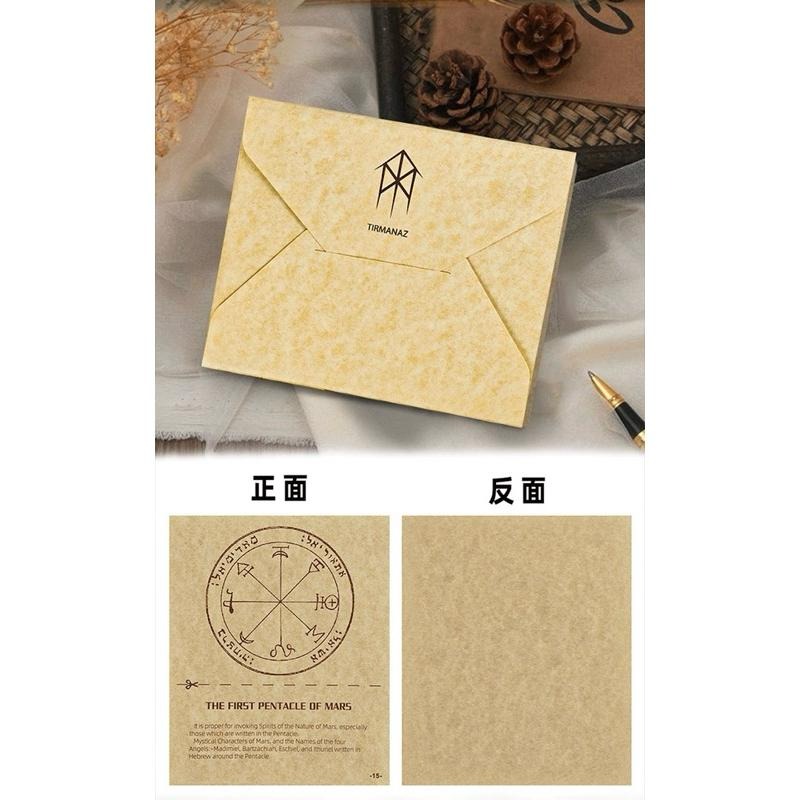 現貨❤️莉莉塔羅❤️所羅門王的44個星陣法符紋章便條紙 書寫紙 羊皮紙感 祝福 儀式 手繪 祭壇 神祕學 魔法陣-細節圖6