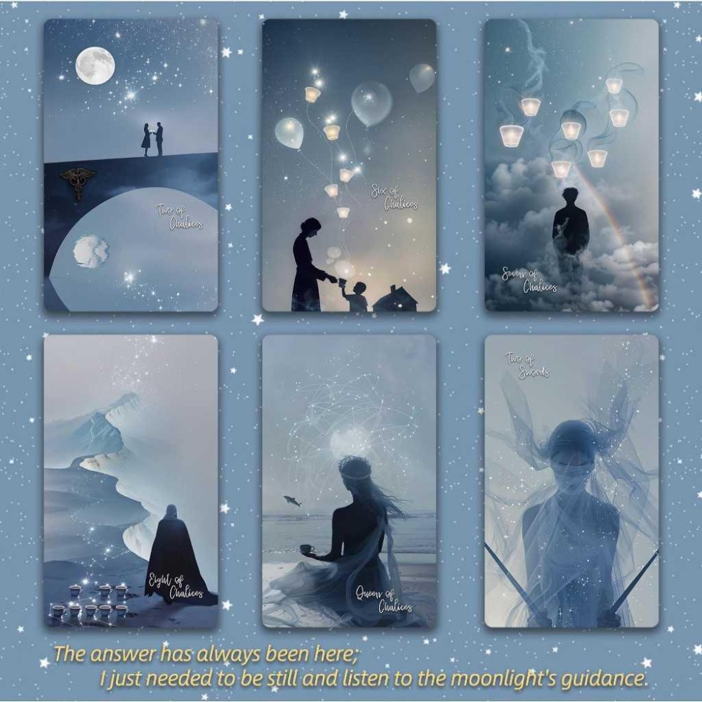免運 現貨❤️莉莉塔羅❤️正版 Moonlight Dream Tarot 月光夢塔羅 占卜 算命 塔羅牌-細節圖5