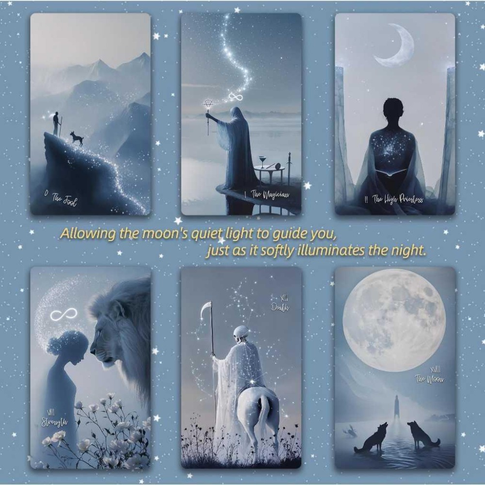 免運 現貨❤️莉莉塔羅❤️正版 Moonlight Dream Tarot 月光夢塔羅 占卜 算命 塔羅牌-細節圖6