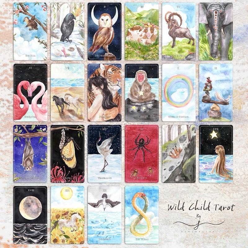 免運 預購❤️莉莉塔羅❤️正版 Wild Child Tarot 荒野之子塔羅牌卡 偉特 卡牌 占卜-細節圖2