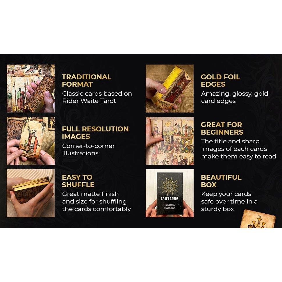 免運 ❤️莉莉塔羅❤️正版 私人發行 奶茶色金邊 復古老舊感塔羅牌卡 偉特 卡牌 占卜卡牌 初學者適用-細節圖3