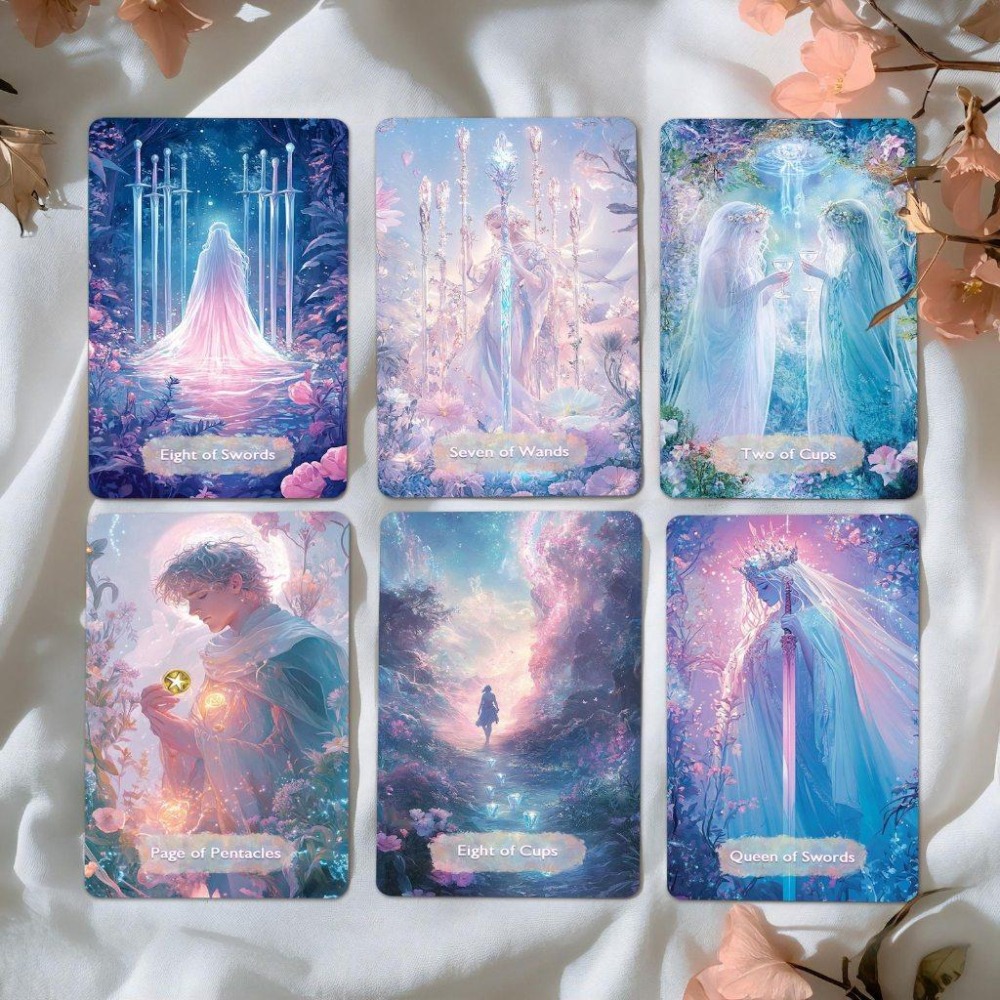 免運 預購❤️莉莉塔羅❤️正版 無牌盒 Mystical Realm Tarot 神祕境界塔羅牌卡 偉特 卡牌 占卜-細節圖3