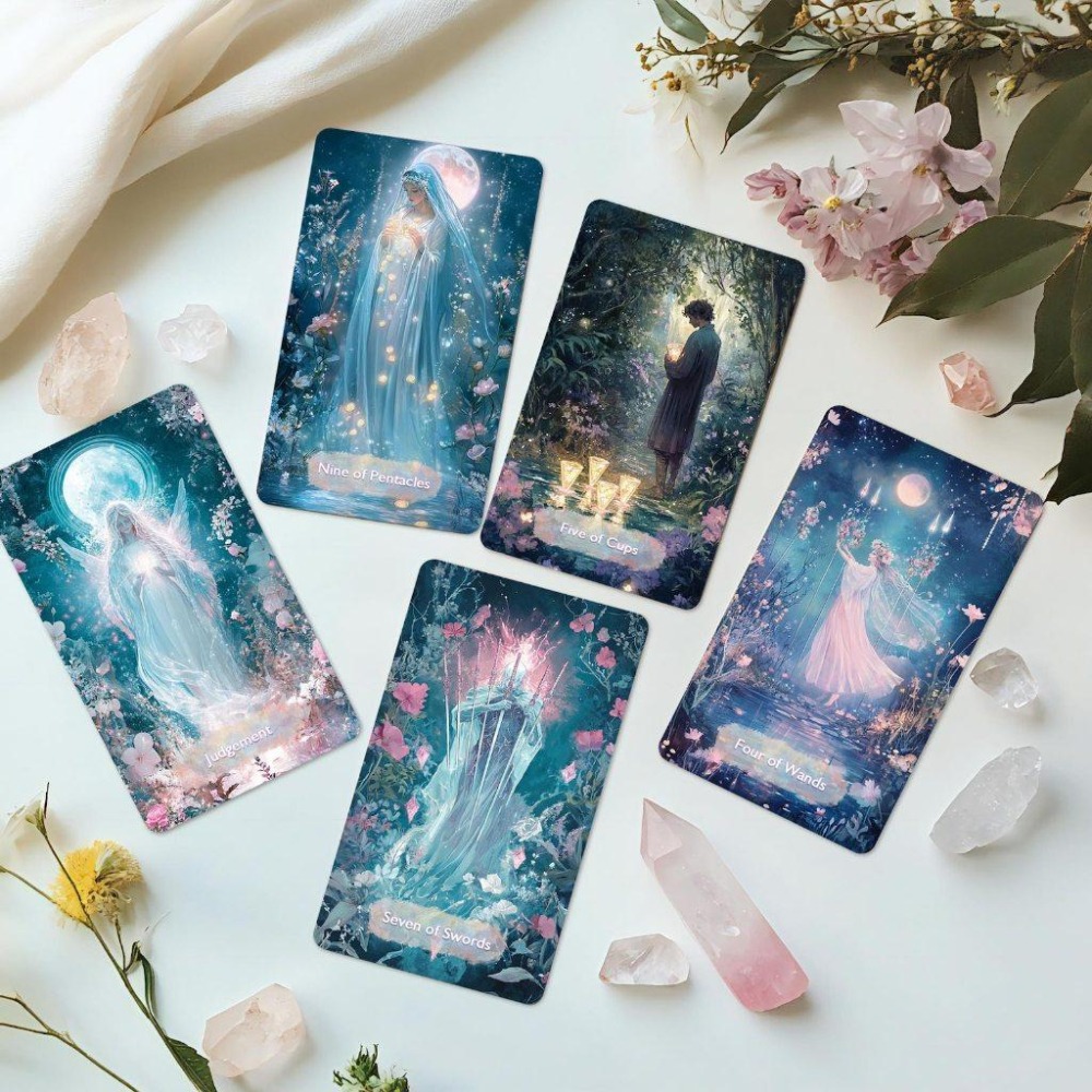 免運 預購❤️莉莉塔羅❤️正版 無牌盒 Mystical Realm Tarot 神祕境界塔羅牌卡 偉特 卡牌 占卜-細節圖5