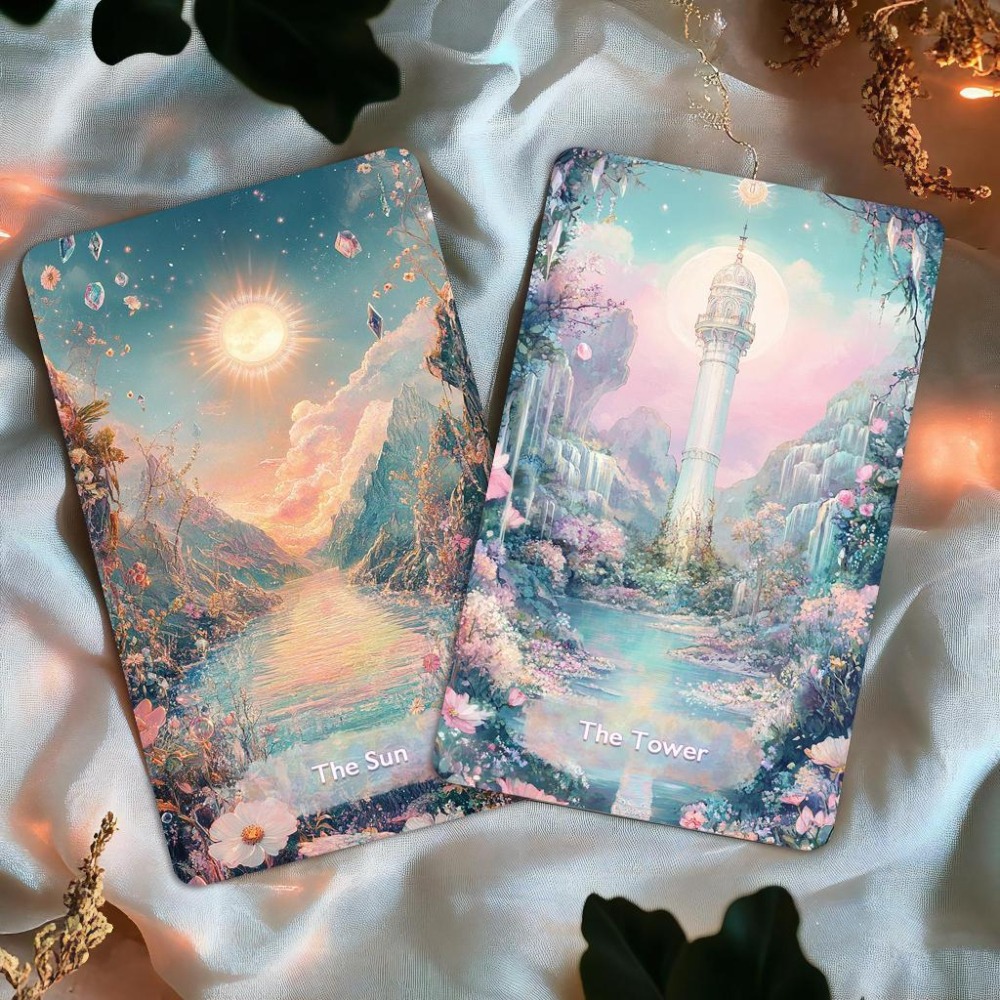 免運 預購❤️莉莉塔羅❤️正版 無牌盒 Mystical Realm Tarot 神祕境界塔羅牌卡 偉特 卡牌 占卜-細節圖7