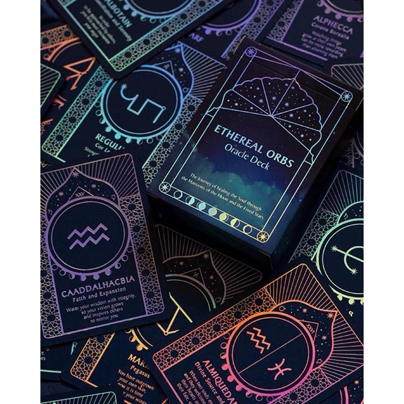免運 ❤️莉莉塔羅❤️正版 縹緲星球神諭卡 Ethereal Orbs Oracle Deck 占卜卡牌 神諭卡-細節圖2