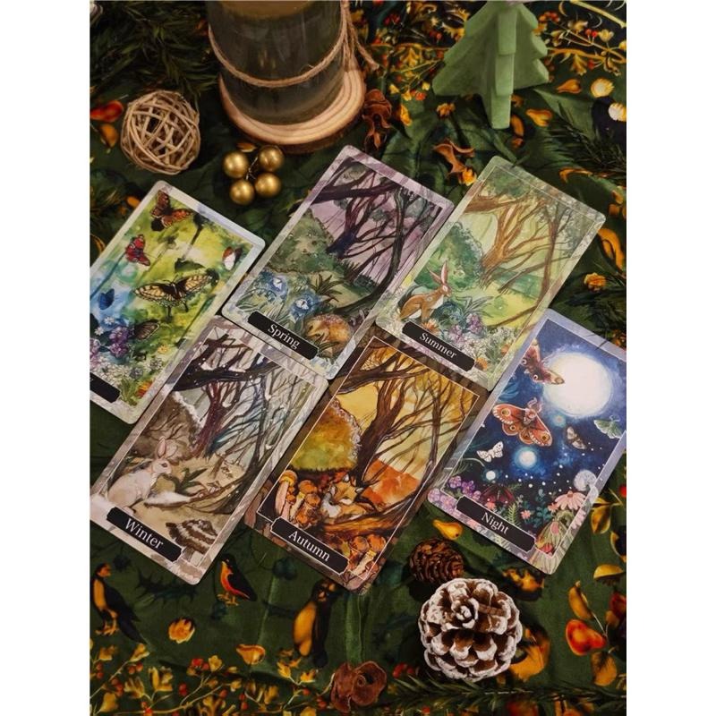 ❤️莉莉塔羅❤️正版 Spirits of the Woodland Tarot 林地精靈塔羅牌 偉特 卡牌 占卜卡牌-細節圖5