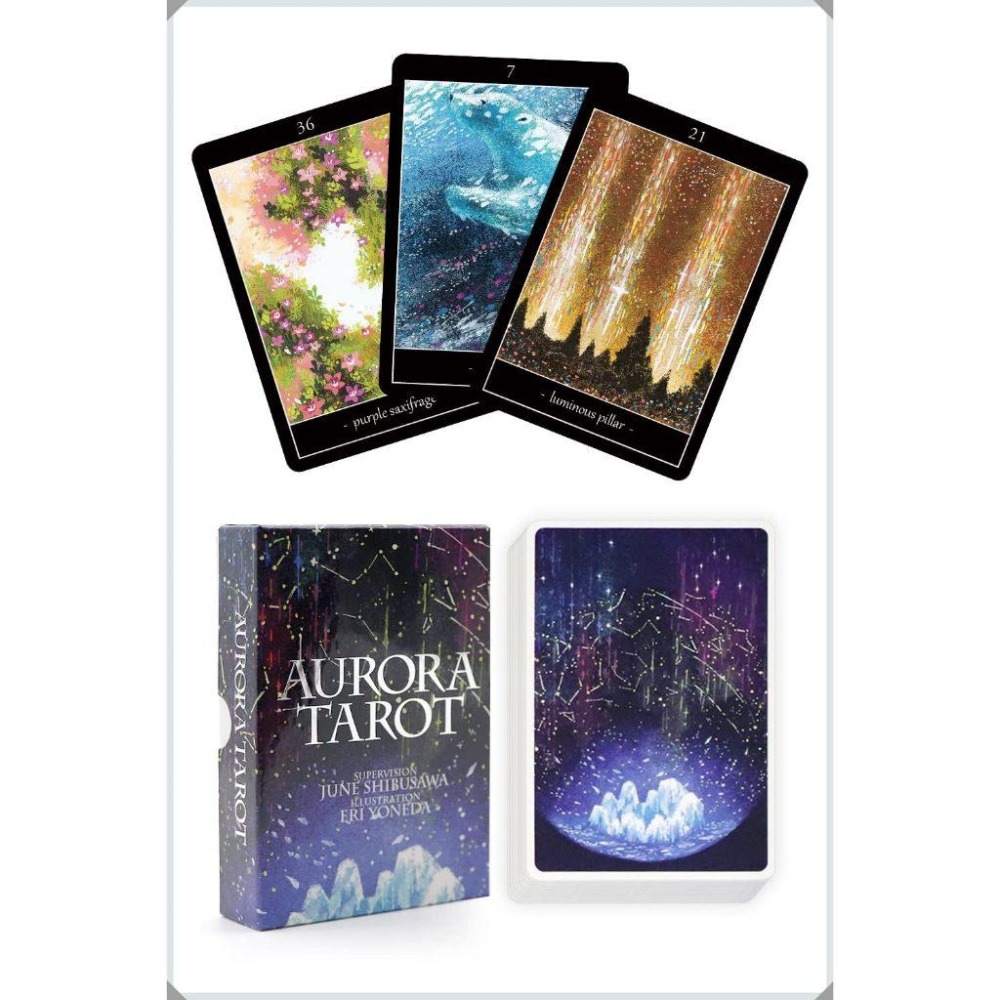 ❤️莉莉塔羅❤️正版 日本 神諭卡 極光塔羅牌 Aurora Tarot 卡牌 占卜卡牌 神諭卡-細節圖2