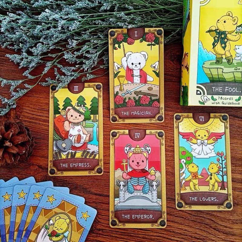 免運 ❤️莉莉塔羅占卜❤️正版 月之熊熊塔羅牌 Luna＇s Bear Tarot 塔羅牌卡 偉特 卡牌 占卜-細節圖2