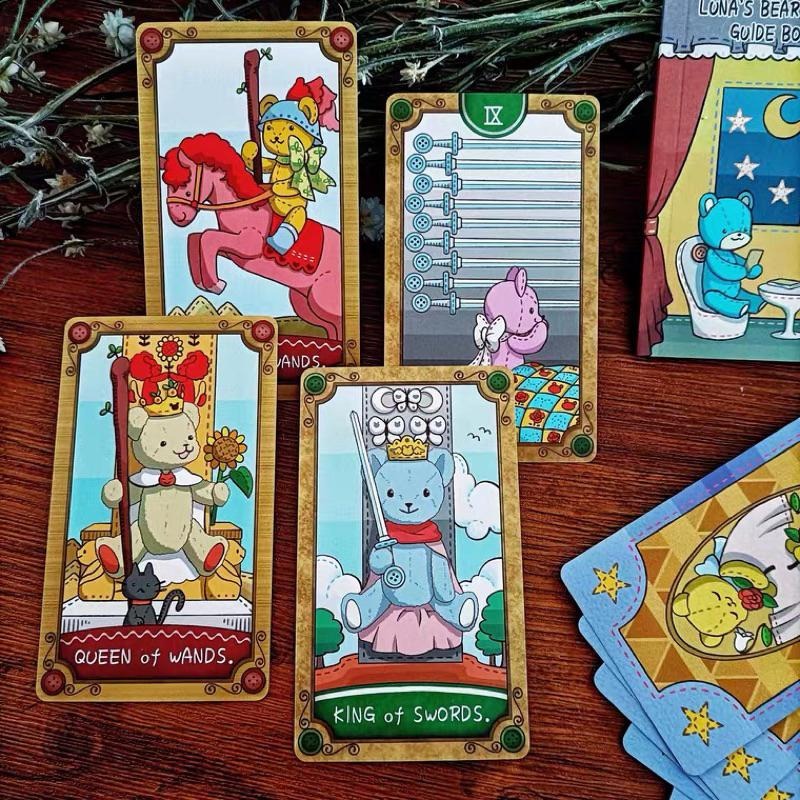 免運 ❤️莉莉塔羅占卜❤️正版 月之熊熊塔羅牌 Luna＇s Bear Tarot 塔羅牌卡 偉特 卡牌 占卜-細節圖5