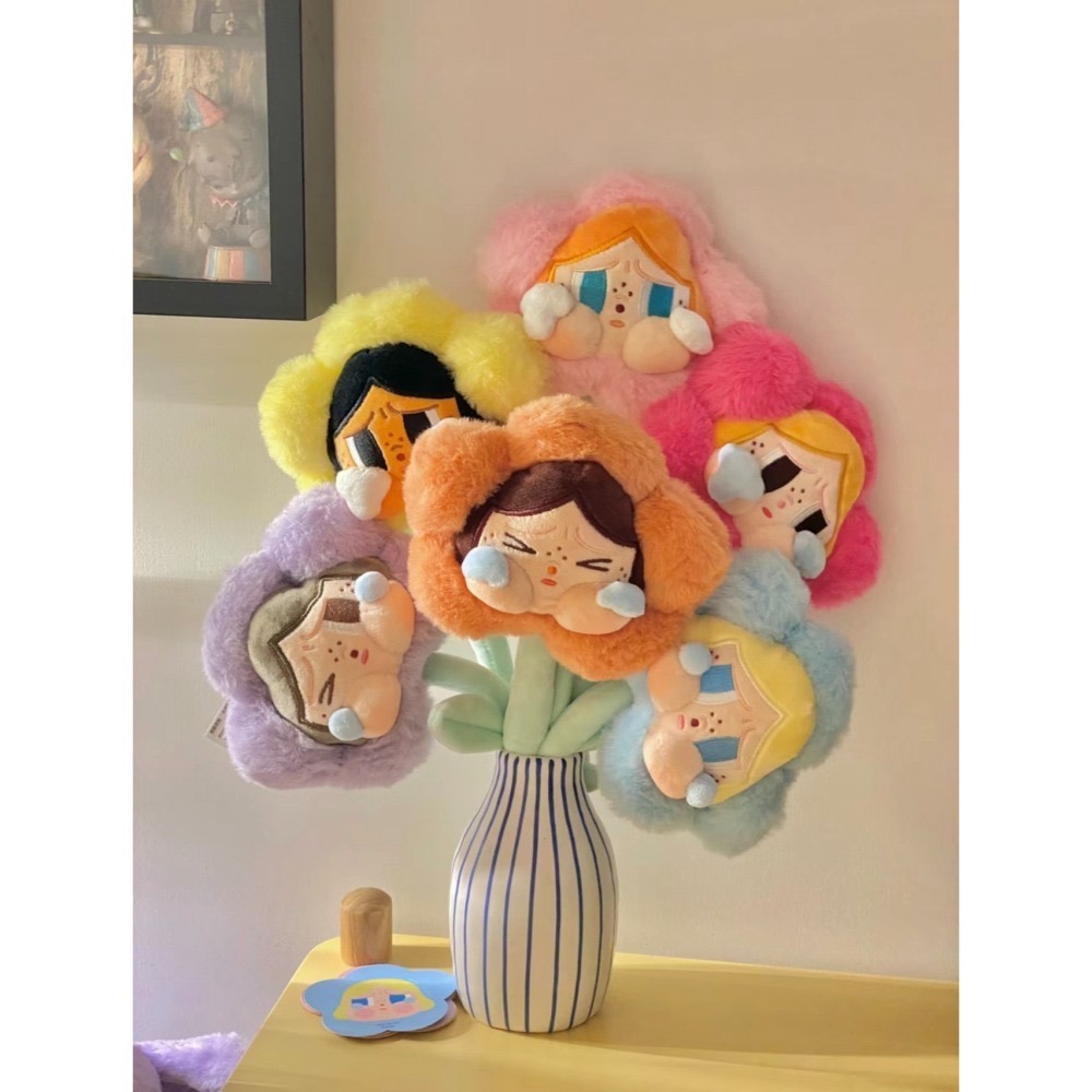 官方正品 泡泡瑪特 CRYBABY 悲傷俱樂部系列盲盒毛絨花朵週邊新年禮物/派對禮物-細節圖2
