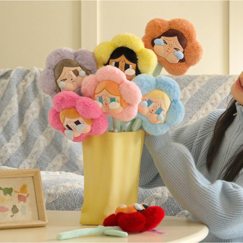 官方正品 泡泡瑪特 CRYBABY 悲傷俱樂部系列盲盒毛絨花朵週邊新年禮物/派對禮物-細節圖4