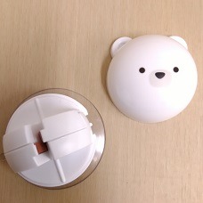 日本進口 白熊吸盤式附蓋磨刀架 家庭用磨刀石 磨刀器-細節圖2