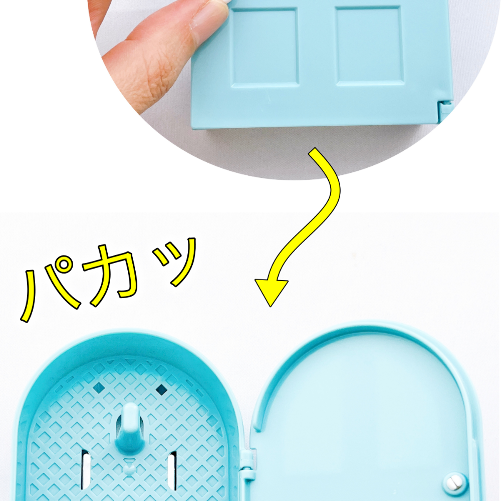 日本製 造型 磁鐵式 橡皮筋收納盒 小物 鑰匙 磁鐵收納盒-細節圖2