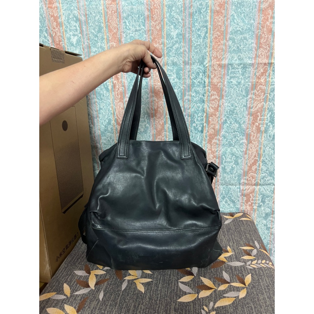 二手 真皮 肩背包 訂製款 女用 大容量-細節圖3