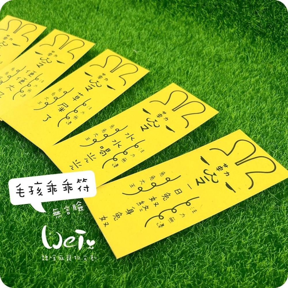 魏啥麻文創設計-兔兔專屬乖乖符-無言兔-細節圖4