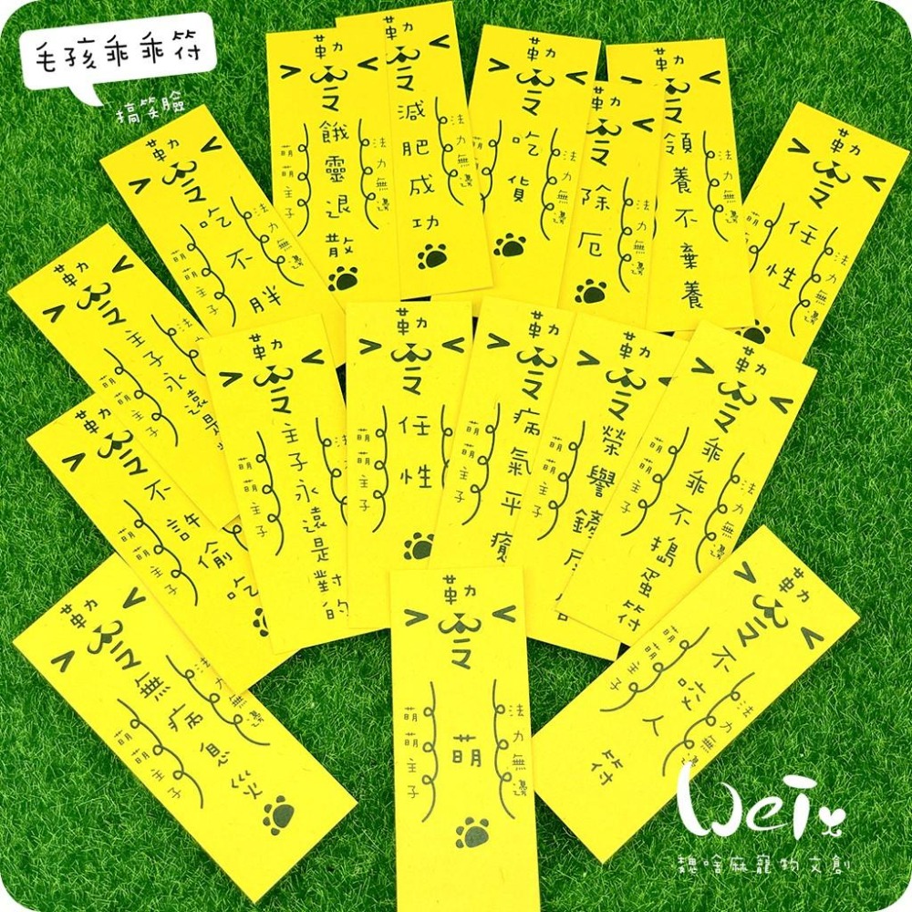 魏啥麻文創設計-毛孩乖乖符-搞笑臉-細節圖4