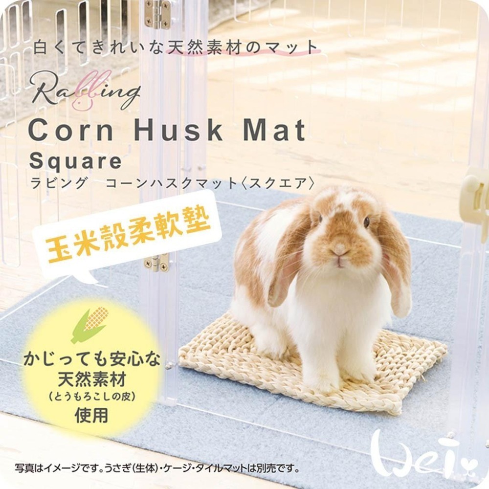 魏啥麻-日本GEX GEX 玉米殼柔軟墊 (方/圓) (兔 天竺鼠 龍貓 草編玩具)-細節圖3