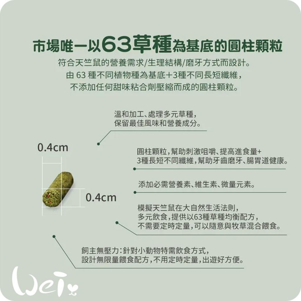 魏啥麻-Bunny德國邦尼成天竺鼠無糖高安C花草配方(小顆粒圓柱 低鈣 84種草本 含花草 薄荷 瑪卡根) 飼料-細節圖6
