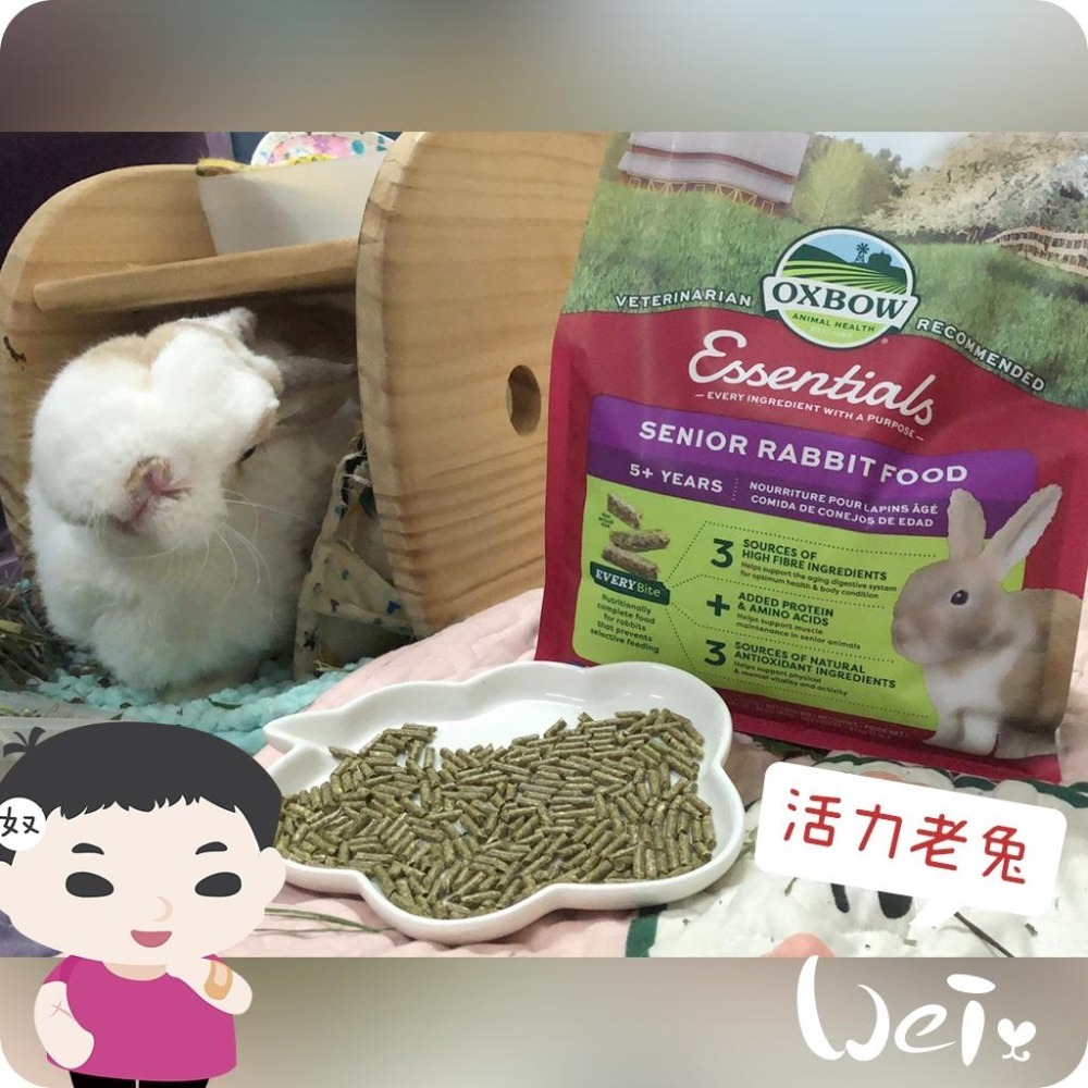 魏啥麻-OXBOW活力老年兔維持肌力餐(低鈣 粗纖維高蛋白質高 含燕麥草 姜根 薑黃 洋甘菊 優質蛋白 胺基酸)-細節圖5