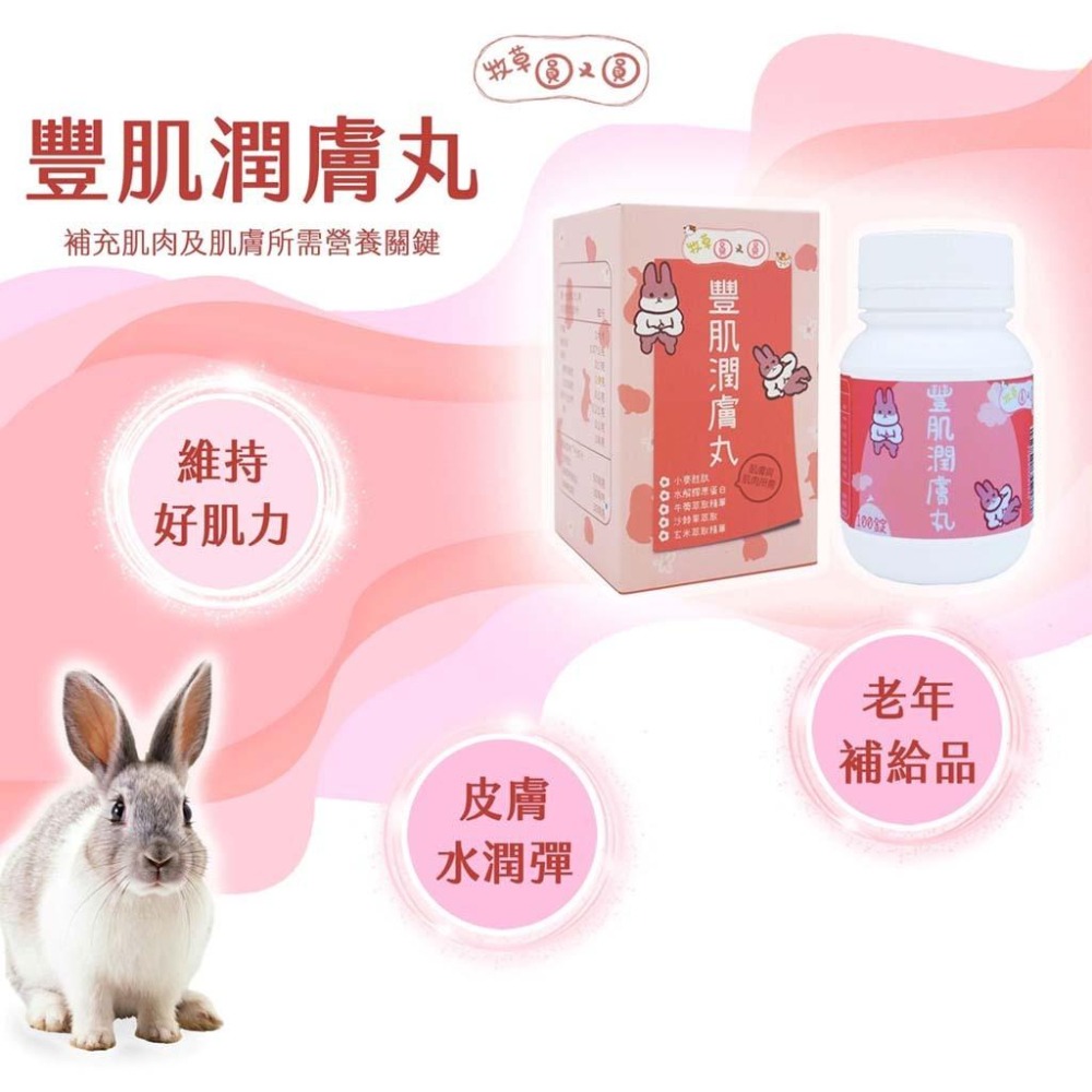 魏啥麻-牧草圓又圓 豐肌潤膚丸 (皮膚保健 小麥胜肽 水解膠原蛋白 沙棘果/玄米/牛蒡萃取)兔 天竺鼠保健品-細節圖2