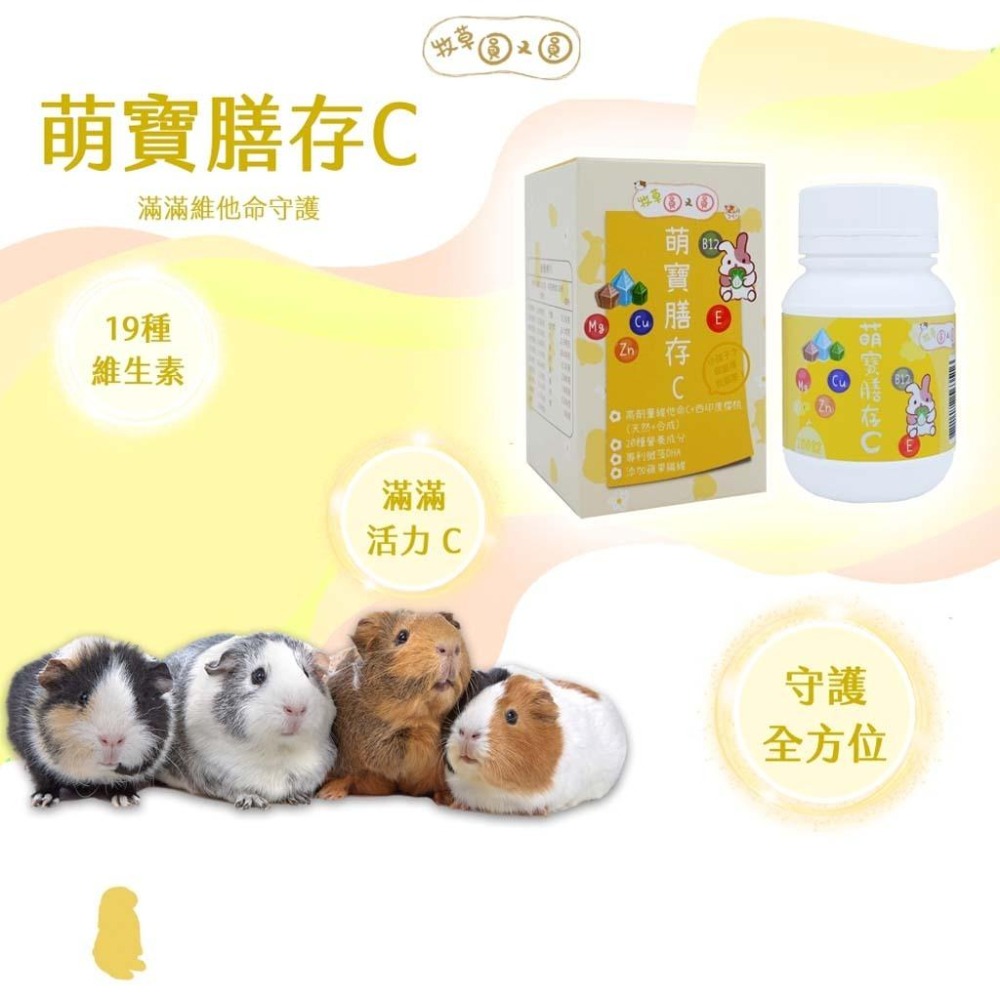 魏啥麻-牧草圓又圓 萌寶膳存C (19種維生素 西印度櫻桃+山楂萃取 DHA 微藻油)兔 天竺鼠保健品-細節圖2