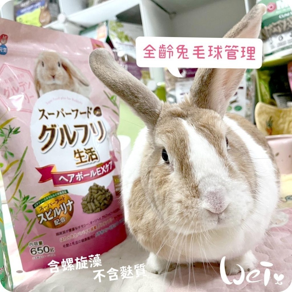 魏啥麻-日本HI PET全齡兔毛球管理牧草主食飼料650g(低鈣無麩質 螺旋藻 β-胡蘿蔔素 乳酸菌 高蛋白(16%)-細節圖3