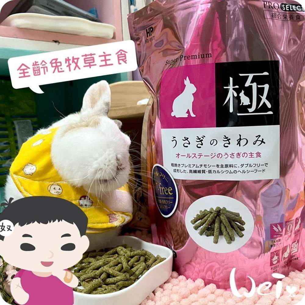魏啥麻-日本HI PET粉極全齡兔牧草主食飼料850g(低鈣 無穀物無麩質 營養高 乳酸菌)-細節圖3