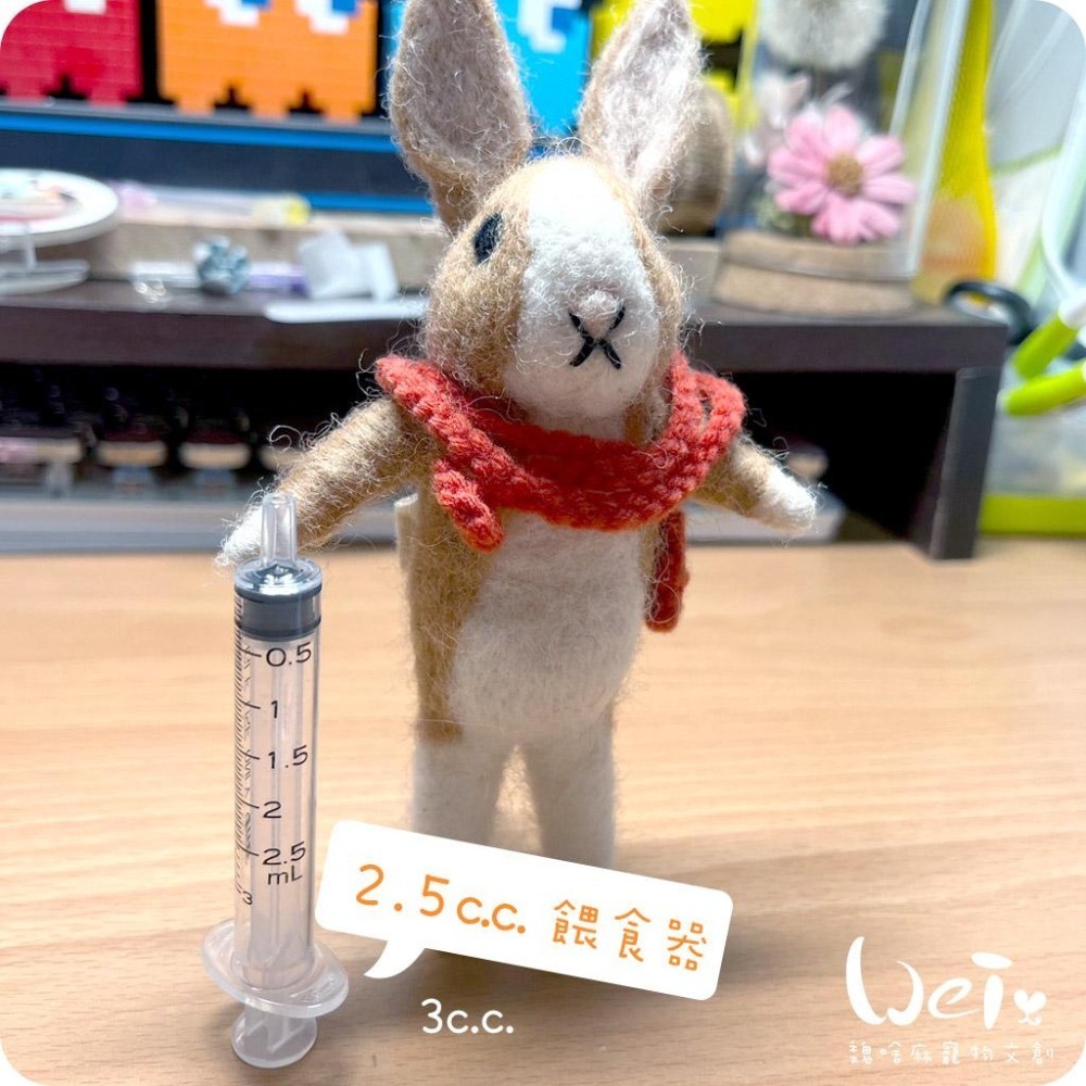 魏啥麻-寵物用灌食器/餵食器-2.5cc (3cc)(兔 天竺鼠 龍貓)-細節圖4