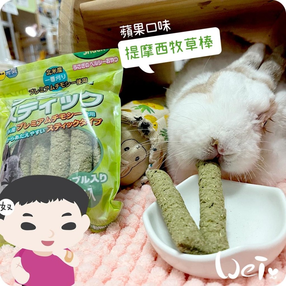 魏啥麻-日本HI PET 提摩西牧草棒10支/入 (蘋果口味 含苜蓿)(兔 天竺鼠零食)-細節圖3