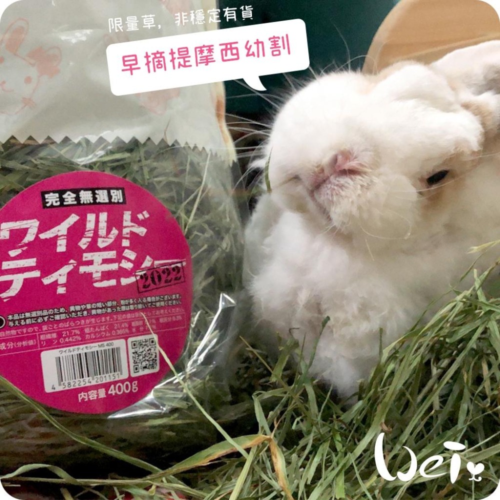 魏啥麻-日本WOOLY高原的早摘提摩西幼割 400g (葉多) 2023年度草(兔 天竺鼠 龍貓牧草)-細節圖8