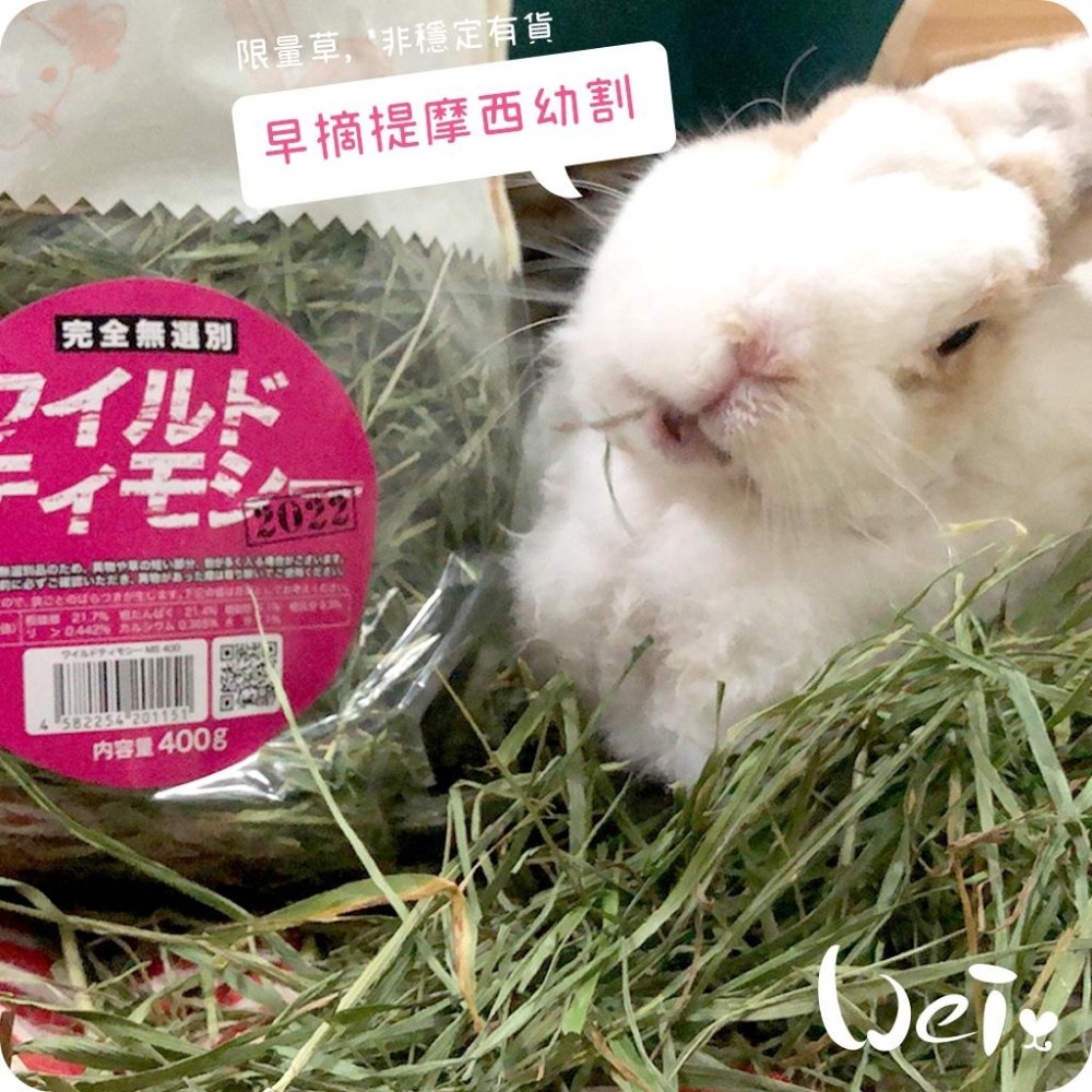 魏啥麻-日本WOOLY高原的早摘提摩西幼割 400g (葉多) 2023年度草(兔 天竺鼠 龍貓牧草)-細節圖9
