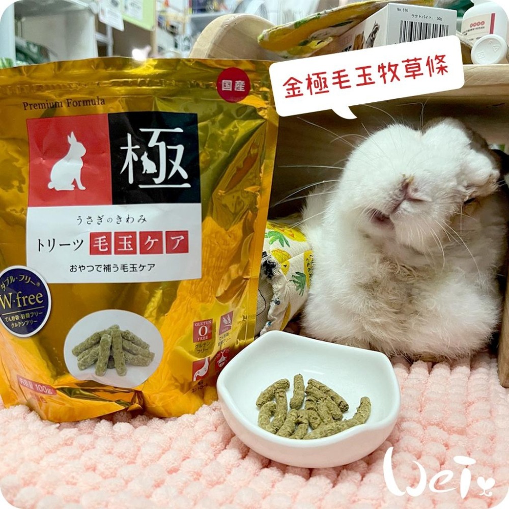 魏啥麻-日本HI PET金極毛玉牧草條 100g (無穀無麩質無苜蓿 木瓜酵素+維生素C)(兔 天竺鼠)-細節圖3
