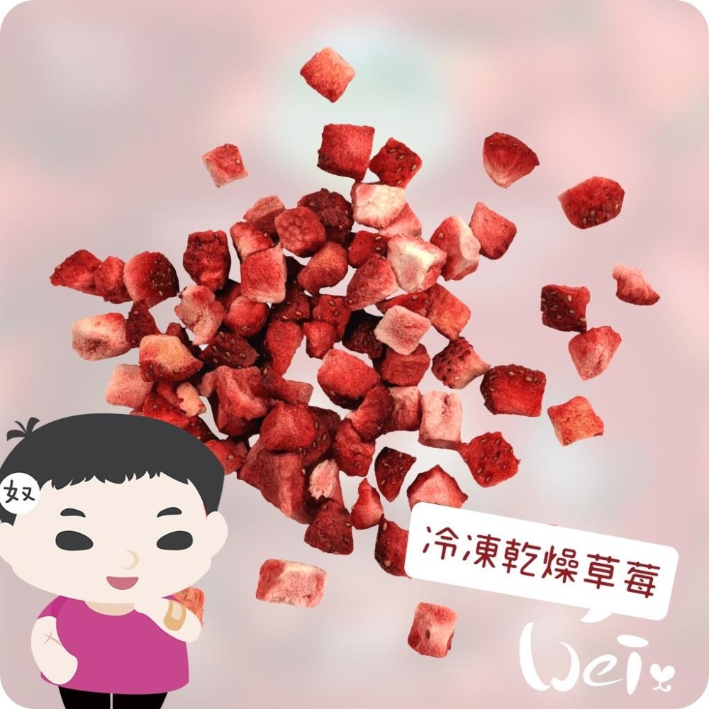 魏啥麻-美國OXBOW冷凍乾燥草莓 15g (凍乾) 輕食美味 (兔 天竺鼠零食)-細節圖2