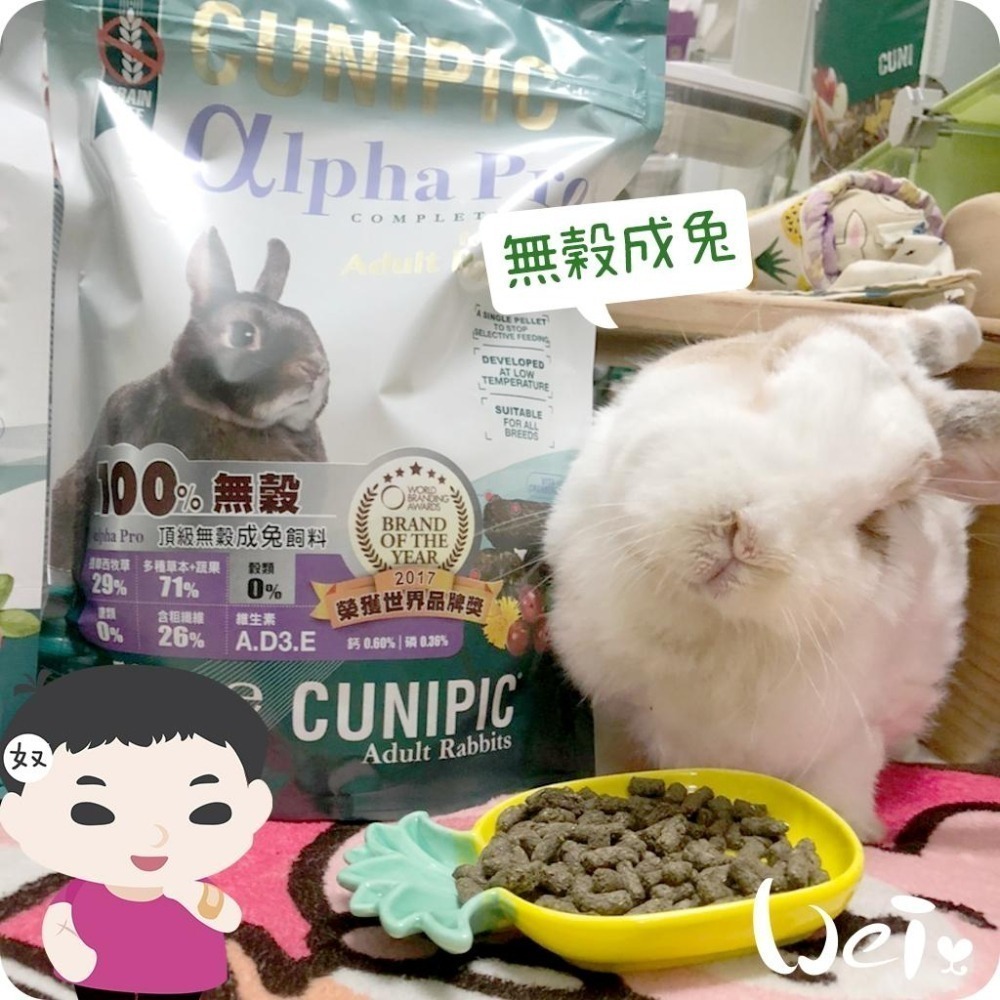 魏啥麻-西班牙CUNIPIC頂級無穀成兔飼料 (低鈣 無穀無苜蓿 粗纖維(26%) 含蔓越莓 益生元 離氨酸)-細節圖3