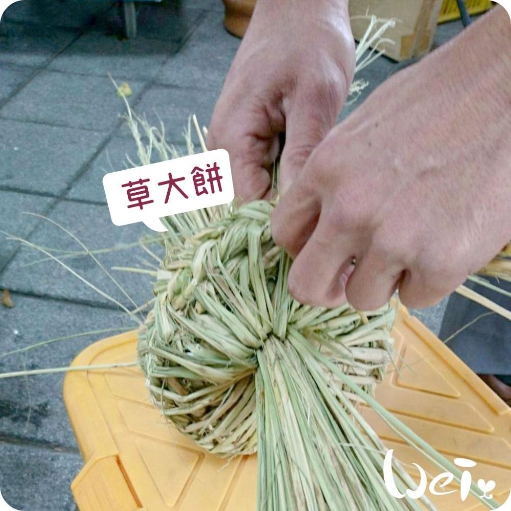 魏啥麻-台灣手編 天然 草大餅 / 草小餅 磨牙玩具 (兔 天竺鼠 龍貓)-細節圖7