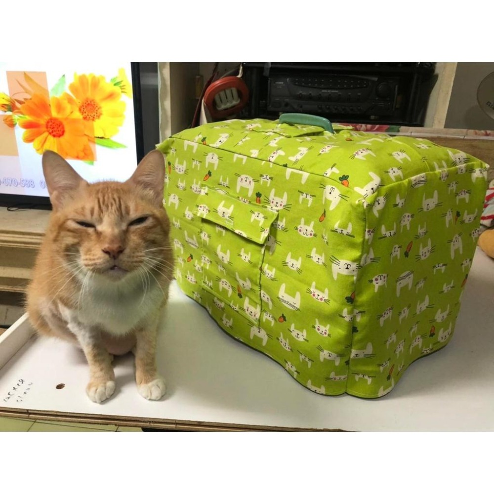 魏啥麻手作-外出籠 防風罩 (透氣棉布款) 純販售外出籠罩，不含籠子-細節圖8