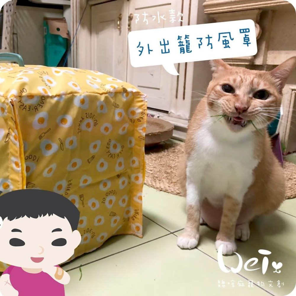 魏啥麻手作-外出籠套 防風罩  (防水款) -純販售外出籠罩，不含籠子喔-細節圖6