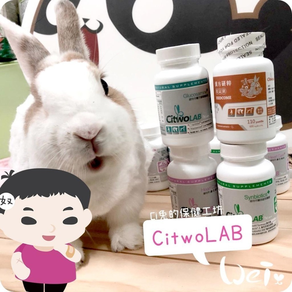 魏啥麻-CI兔 Citwo LAB 複方葡萄糖胺EX 60/180錠(關節骨頭保健 兔寶胺)兔 天竺鼠保健品-細節圖4