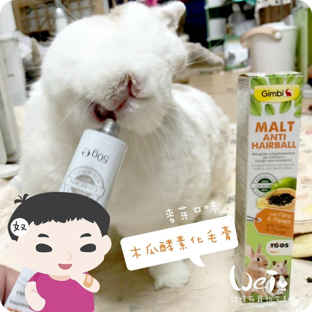 魏啥麻-德國竣寶GIMBORN 兔用麥芽木瓜酵素化毛膏(兔 天竺鼠保健品)-細節圖7