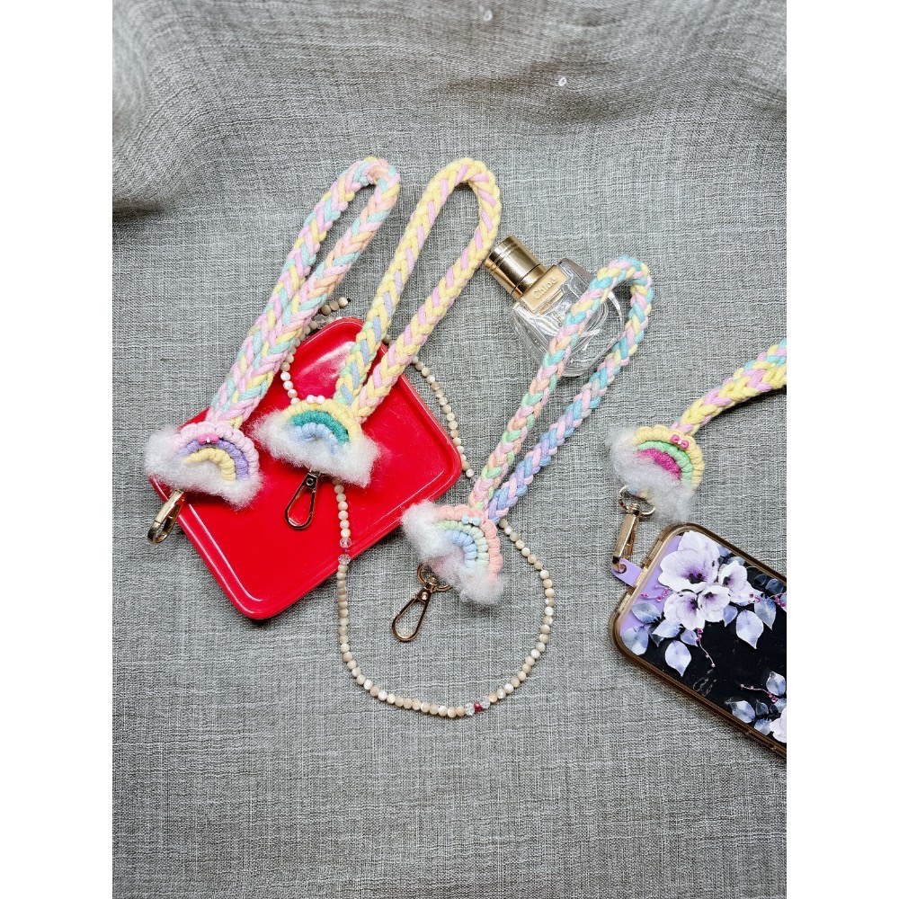 可愛🌈彩虹手機腕繩（短-細節圖2