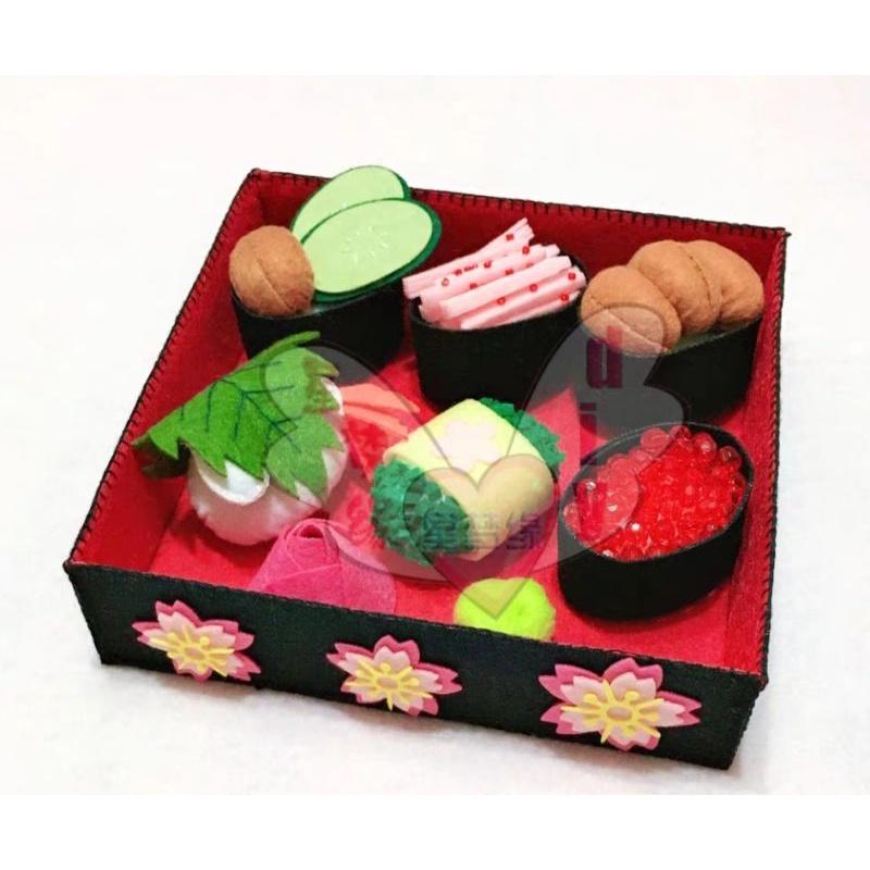 🇹🇼現貨 親手縫更有愛【🍀幸福四葉草🍀】《仿真壽司 拉麵（附碗）中式辦桌鐵板牛排》 diy/ 不織布免裁剪/親子手作社團-細節圖2