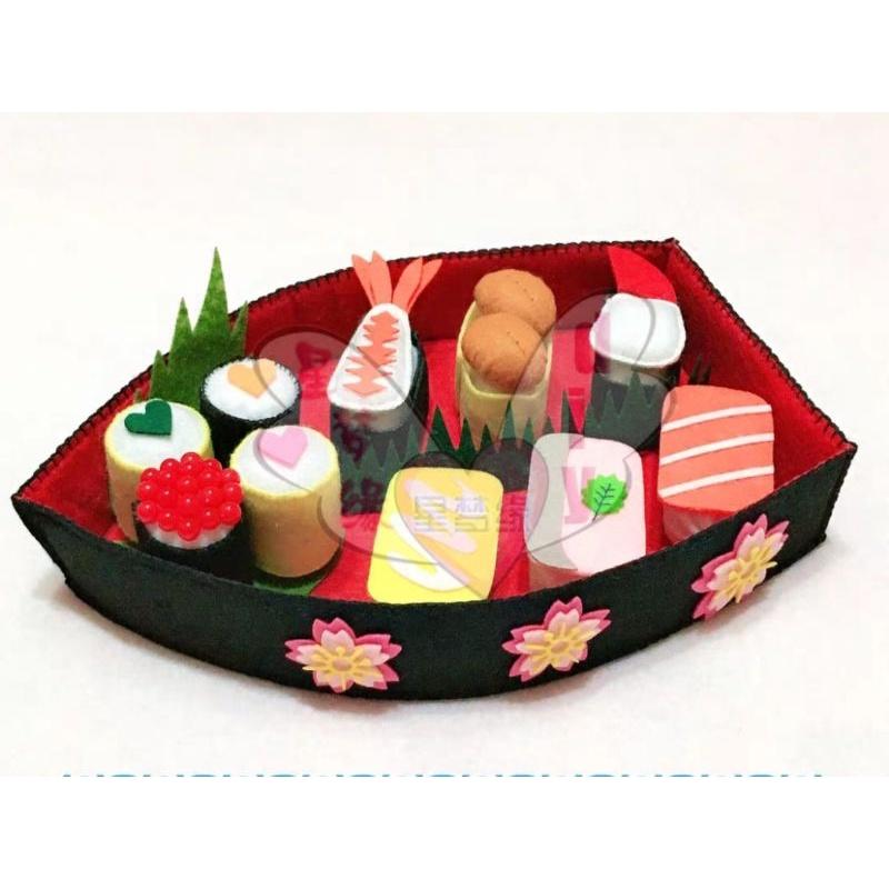 🇹🇼現貨 親手縫更有愛【🍀幸福四葉草🍀】《仿真壽司 拉麵（附碗）中式辦桌鐵板牛排》 diy/ 不織布免裁剪/親子手作社團-細節圖3