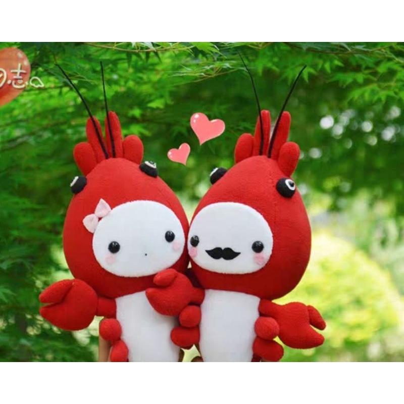 🇹🇼現貨 親手縫儀式感【🍀幸福四葉草🍀】《可愛龍蝦情侶掛飾一組2入》 diy材料包/ 絨布免裁剪/親子手作/批發/社團-細節圖3